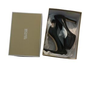 Michael Kors Chantal Crinkled Patent Leather Platform Pump